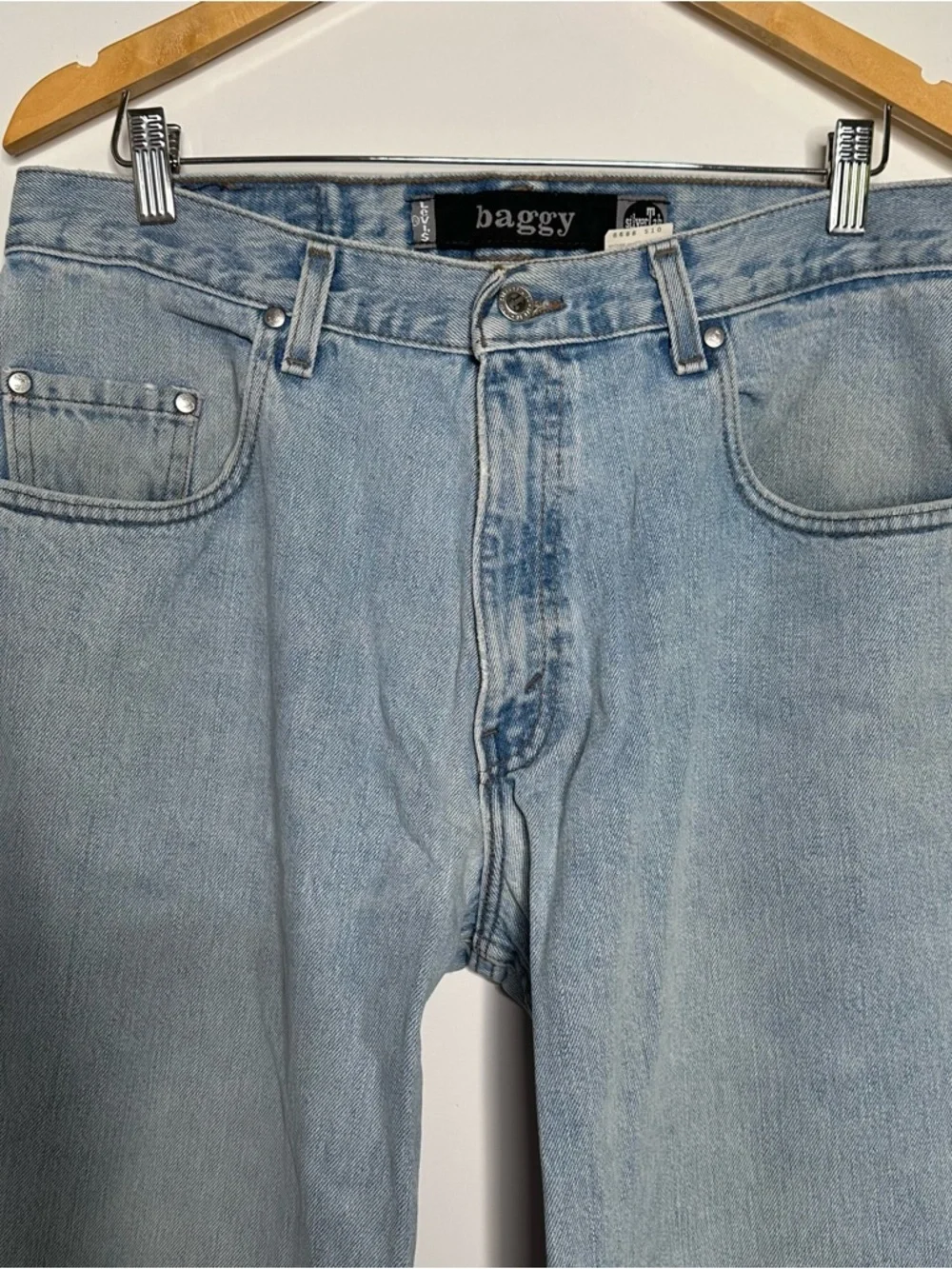 Levi’s Vintage SilverTab Baggy Jeans Y2K 90’s Made in USA Light Wash 34x32